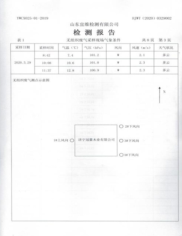 冠豪木業(yè)檢測報(bào)告